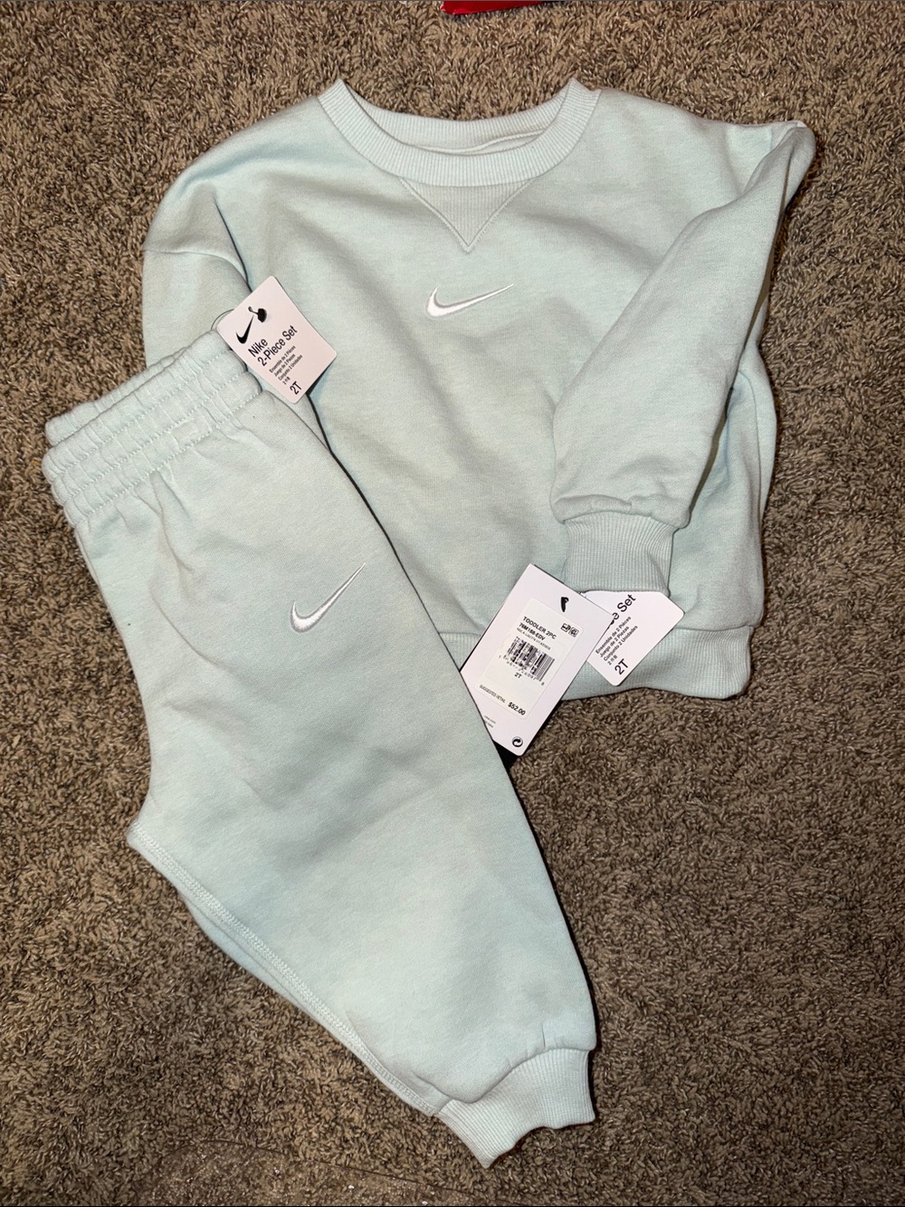 Nike Kids Mint-Blue Sweatshirt & Joggers Set